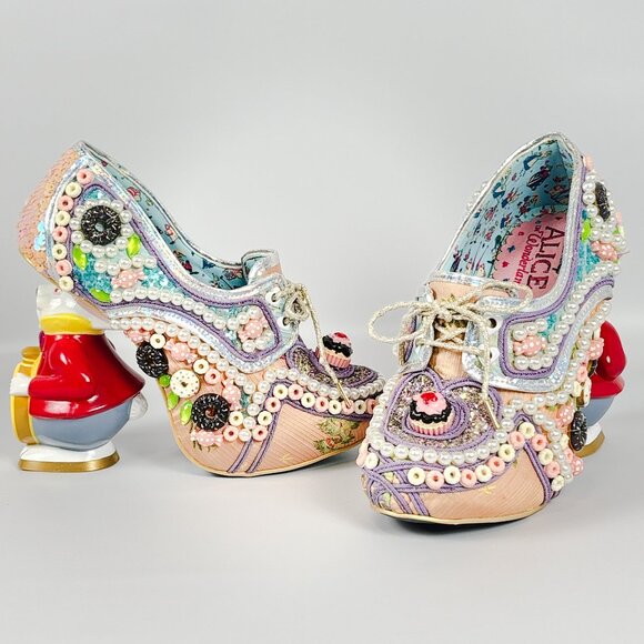 Irregular Choice I’m Late I’m Late Alice in Wonderland Heels – Size 38 - Picture 1 of 9